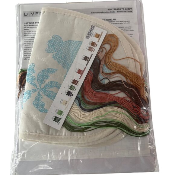 Dimensions Baby Kimba Bibs Cross Stitch Kit With Lion & Zebra Designs New - Picture 3 of 3